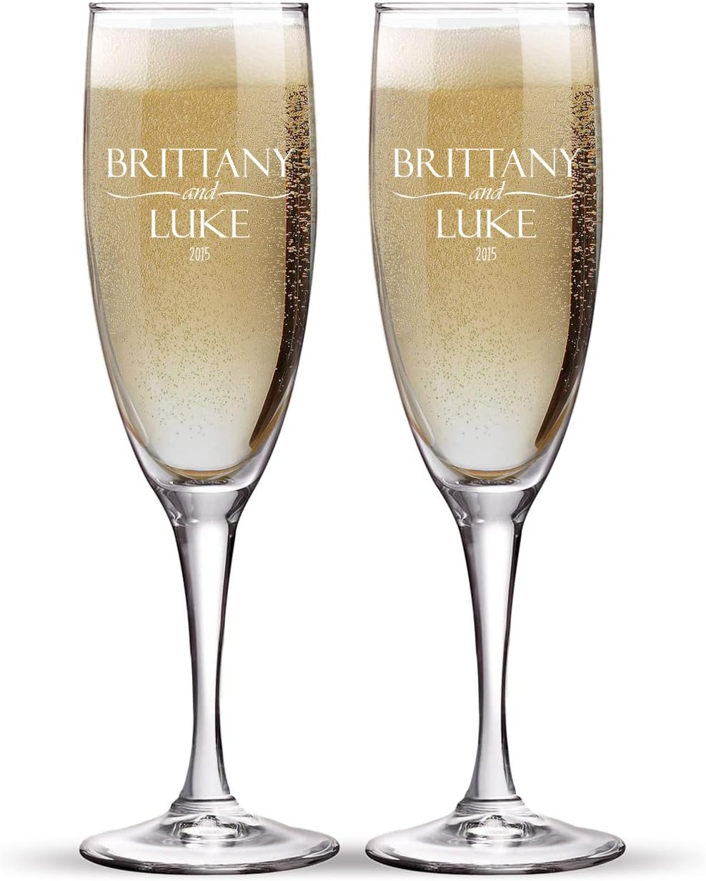 Bridesmaid Champagne Flutes Set of 2 | Bridal Party Flutes Personalized Champagne Glasses for Bridesmaids Flutes - Bridesmaid Champagne Glasses