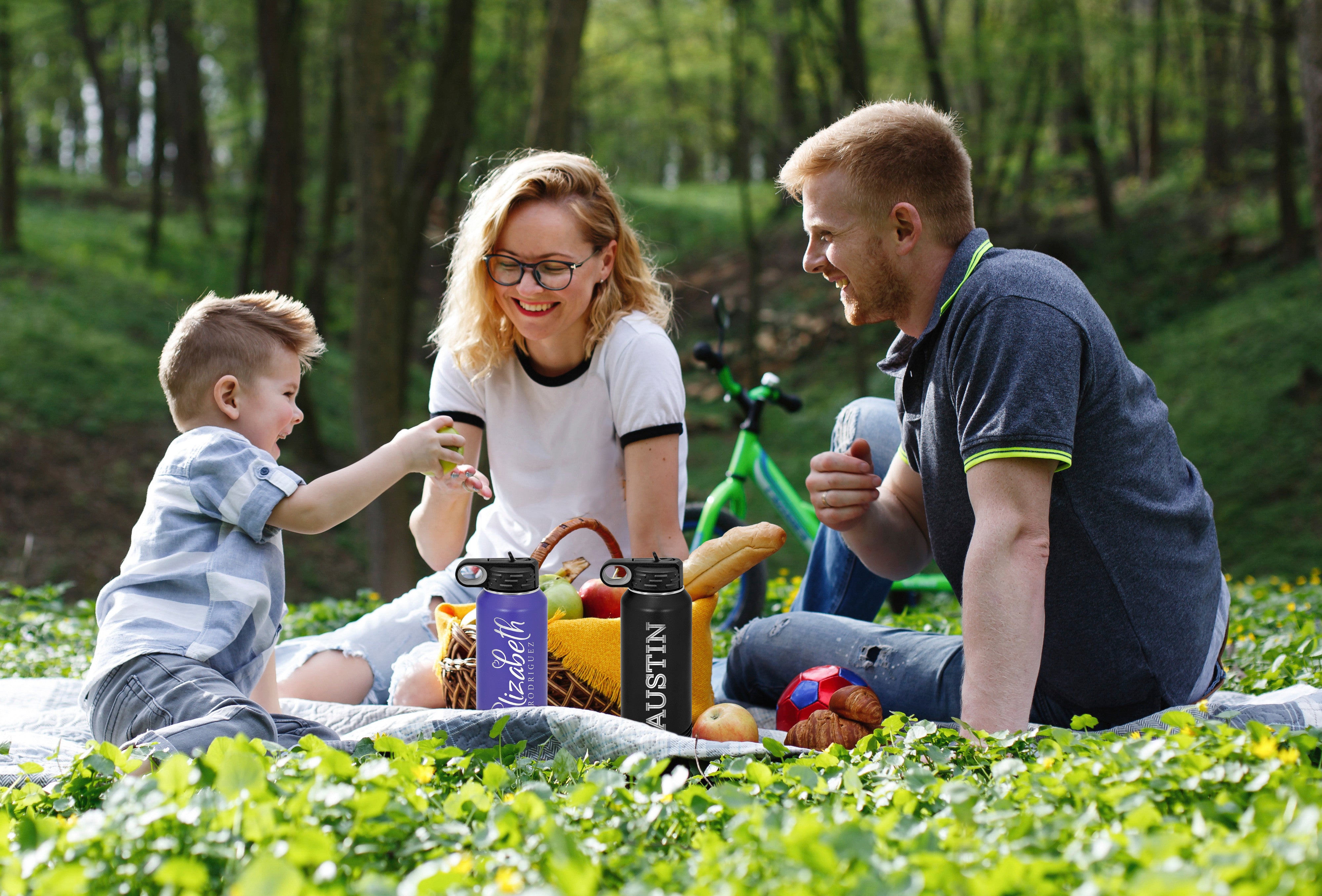 Killer Miller Custom Black Water Bottle For Boy, Initial Designer M Engraved Water Bottle, Personalized Water Bottle With Name, Double Wall Insulated Watter Bottle For Gift