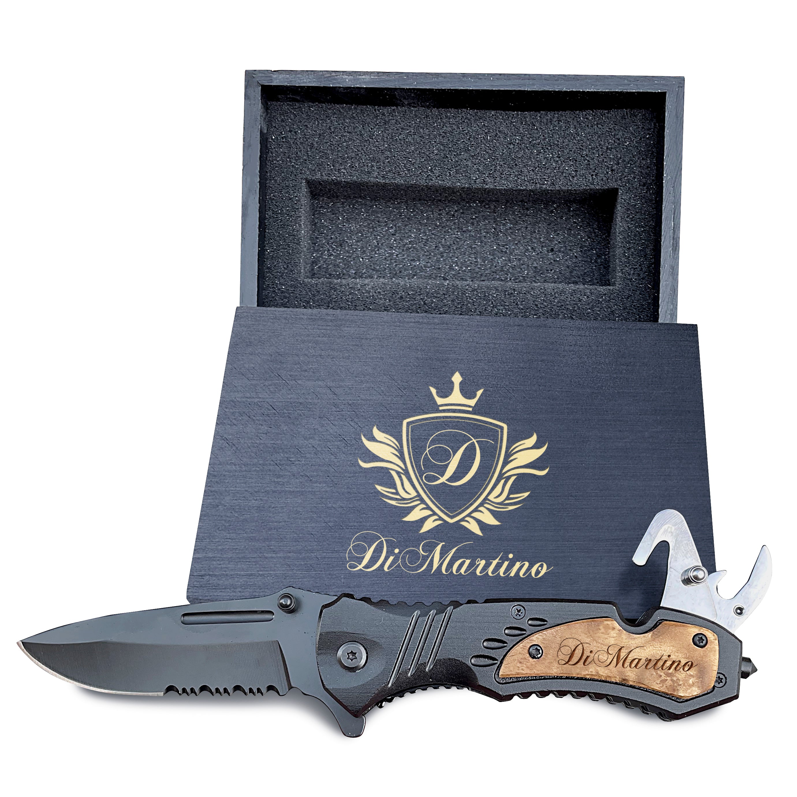 Personalized Engraved Pocket Knife, Pocket Knife With Wood Handle, Krazy Case Folding Pocket Knife, 3.25