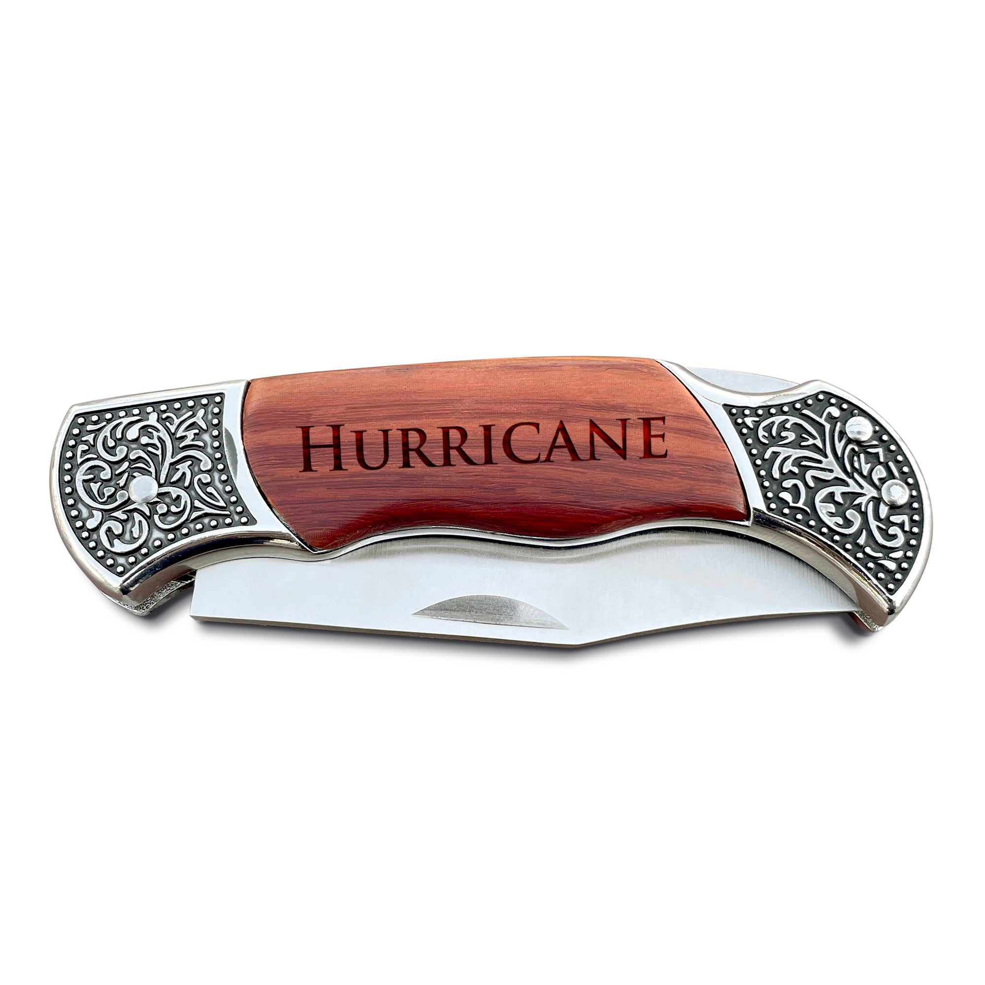 Personalized Engraved Pocket Knife With Wooden Box