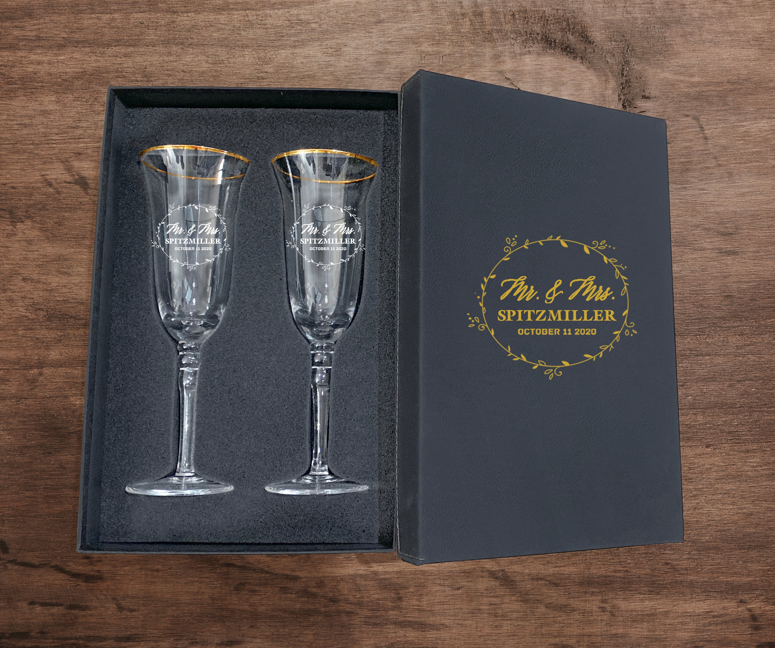 Ideal Present To The Couple, Set Of 2 Crystal Clear Beautiful Cheers Glasses, Amazing Perk For The Special Occasion To Young Married Pairs