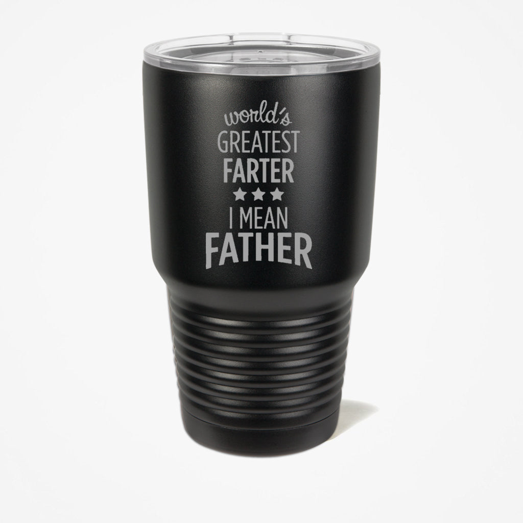 world's greatest farter (i mean father) stainless steel tumbler // father's day gift // happy father's day // stepdad gift // gift for dad