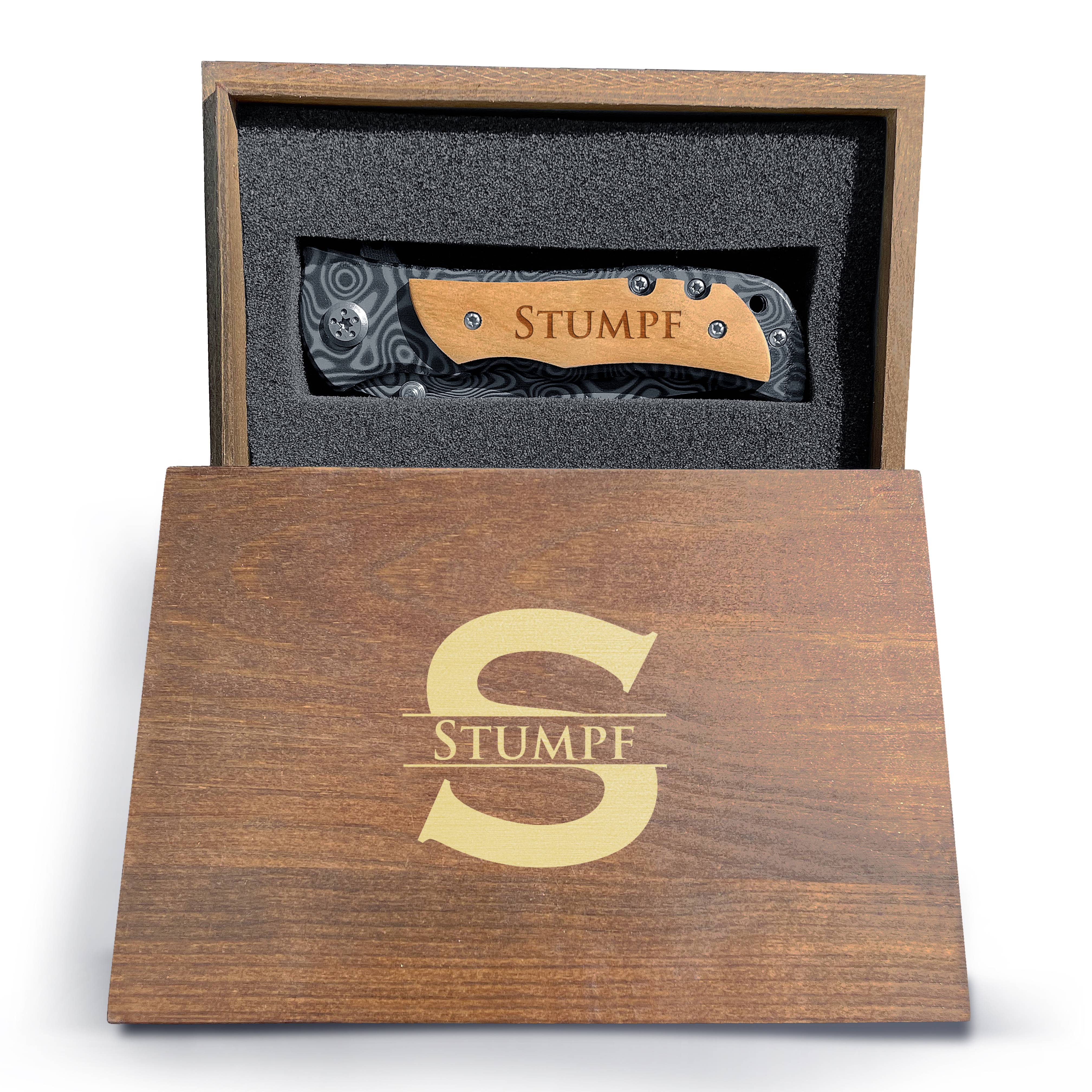 Pocket Knife, Engraved Personalized Touch Knife With Wooden Box, Pocket Knife With Stainless Steel blade And Wooden Box, Folding Pocket Knife For Men