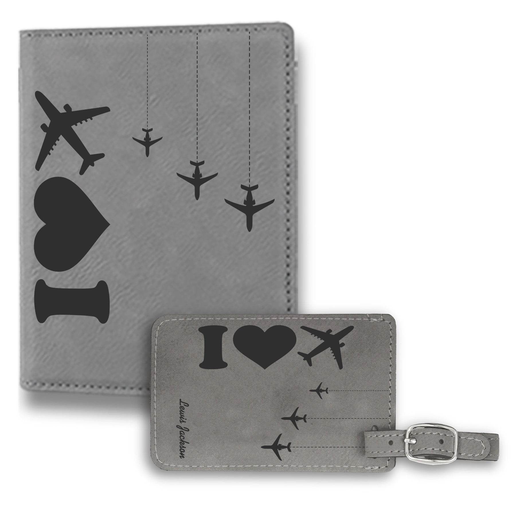 Personalized Luggage Tags, Love Engraved Quotes Passport Cover Set, Custom Passport Cover Set, Personalized Passport Cover and Luggage Tag Set