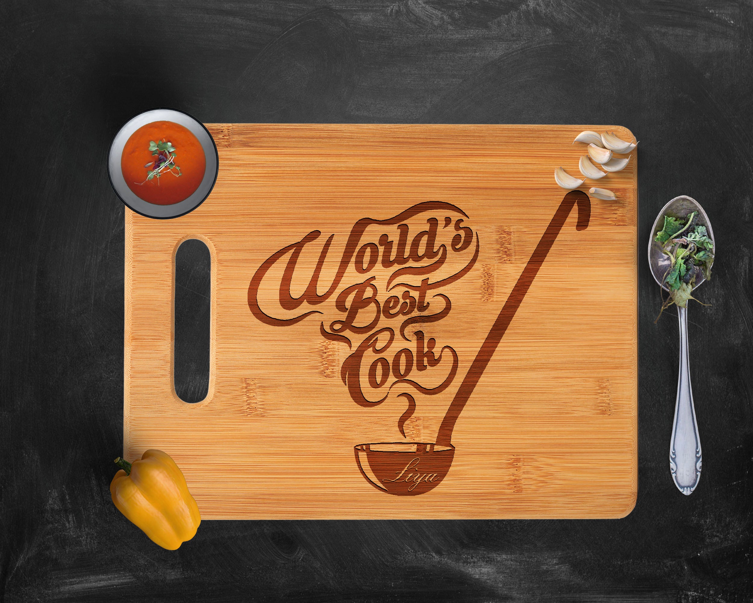 World's Best Cook cutting board,Personalize butcher board for Mom, Customize Mother's day Gift, Cutting boards, Kitchen, Gift for wifey, Gift for Grandma, Cheese Board, Custom Engraved Cutting Boards