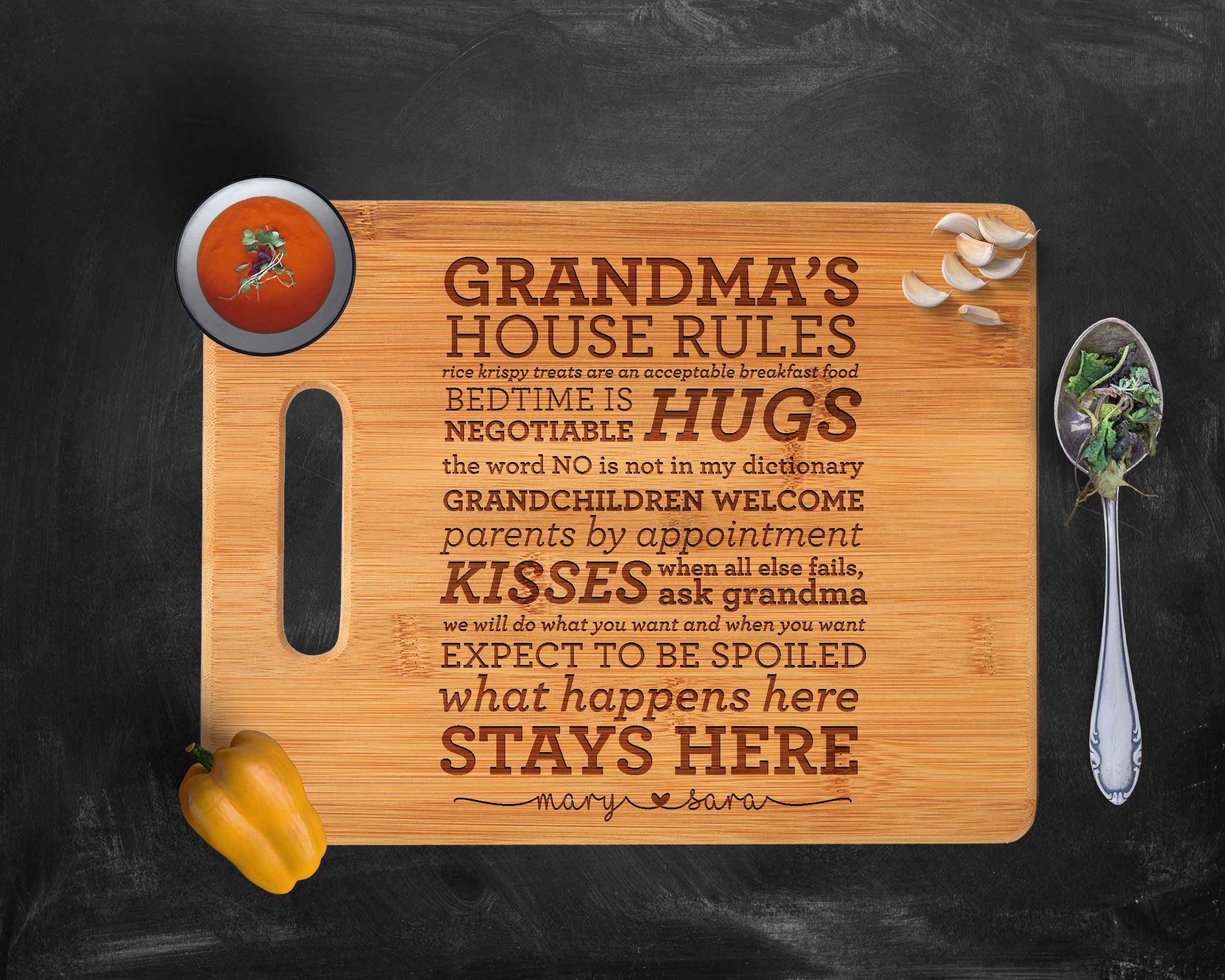 Engraved cutting board