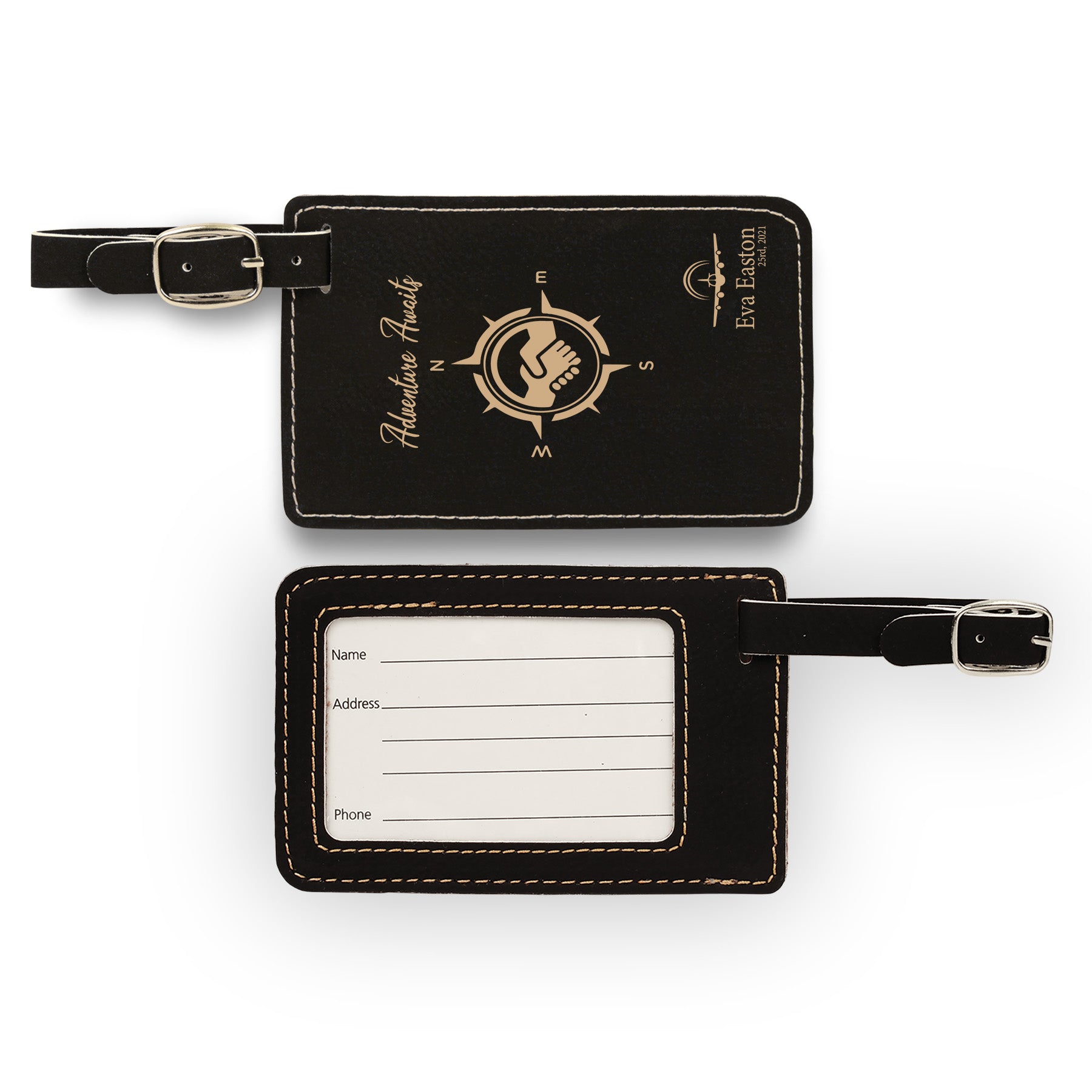 Premium Personalized Passport Cover, Passport Holder + Luggage Tag, Engraved Luggage Tag, Engraved Passport Holder Luggage Tag, Passport Cover Set, Leather Passport Cover
