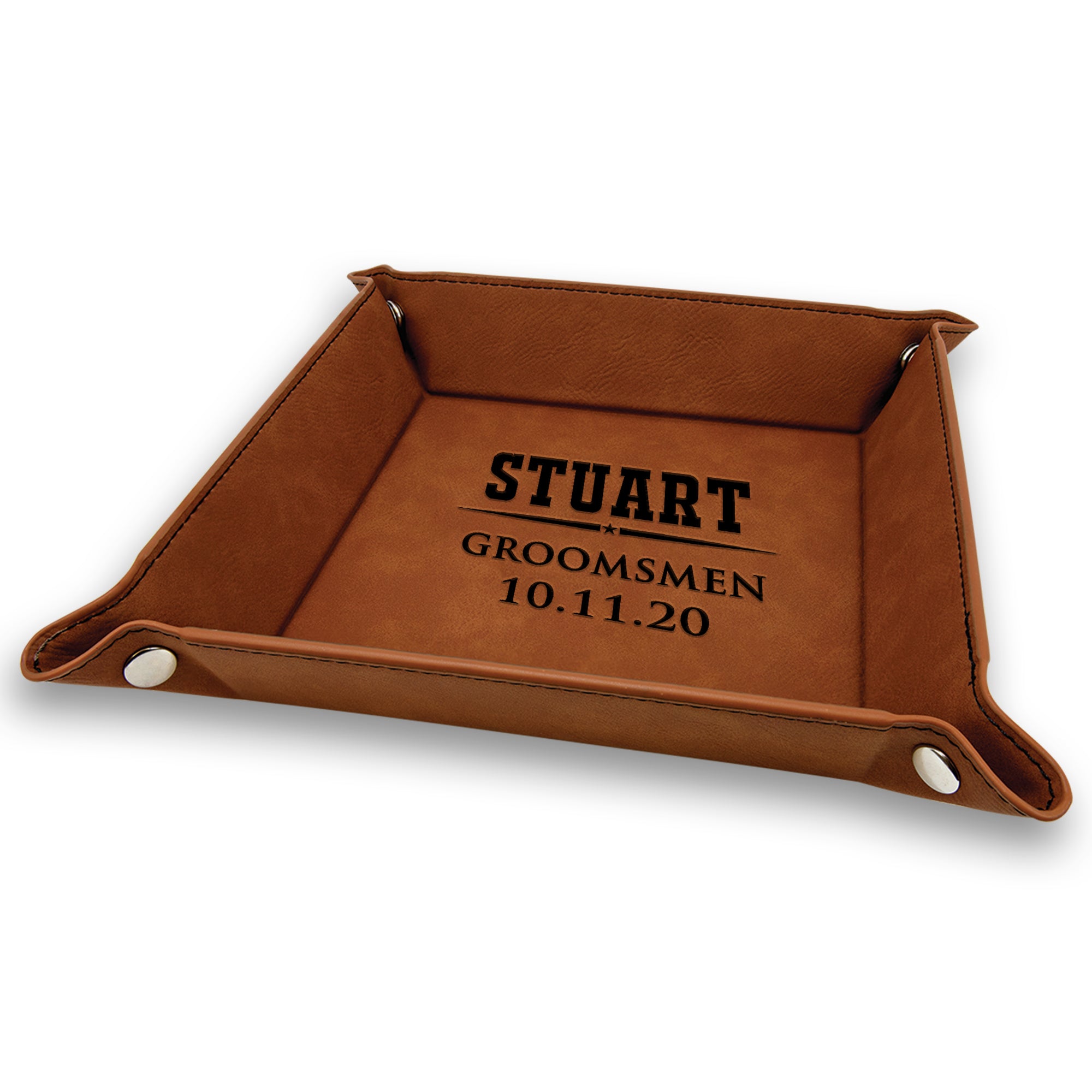 Personalized Catchall Tray, Personalized Valet Organizer, Krazy Case Leather Jewelry Organizer, Valet Tray For Men Women, Krezy Case Leather Valet Tray