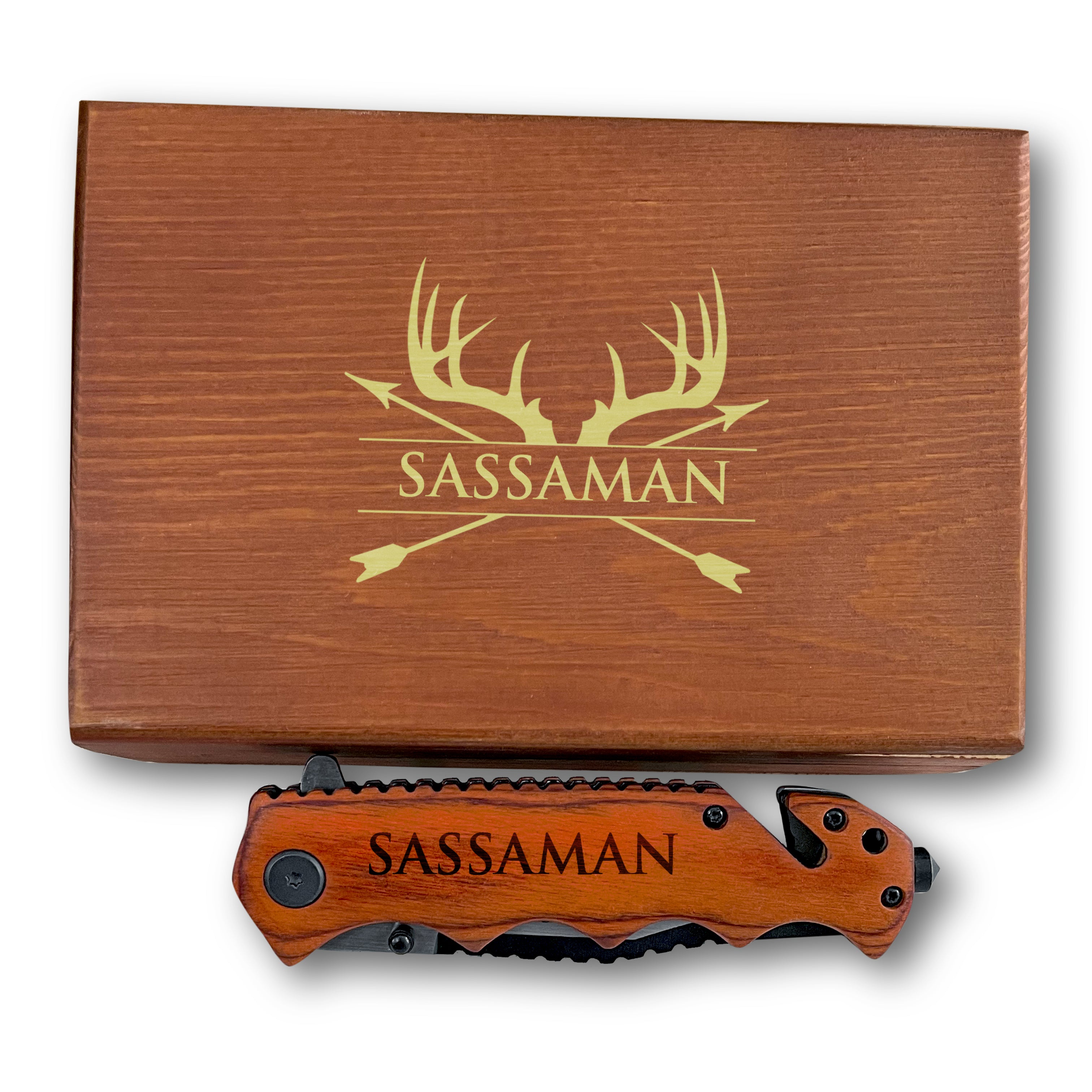 Personalized Knife For Fathers Day, Multi-Purpose Knife with Engraved Box, Knife For Dad, Best Multi-Purpose Knife for Kitchen and Safety Survival