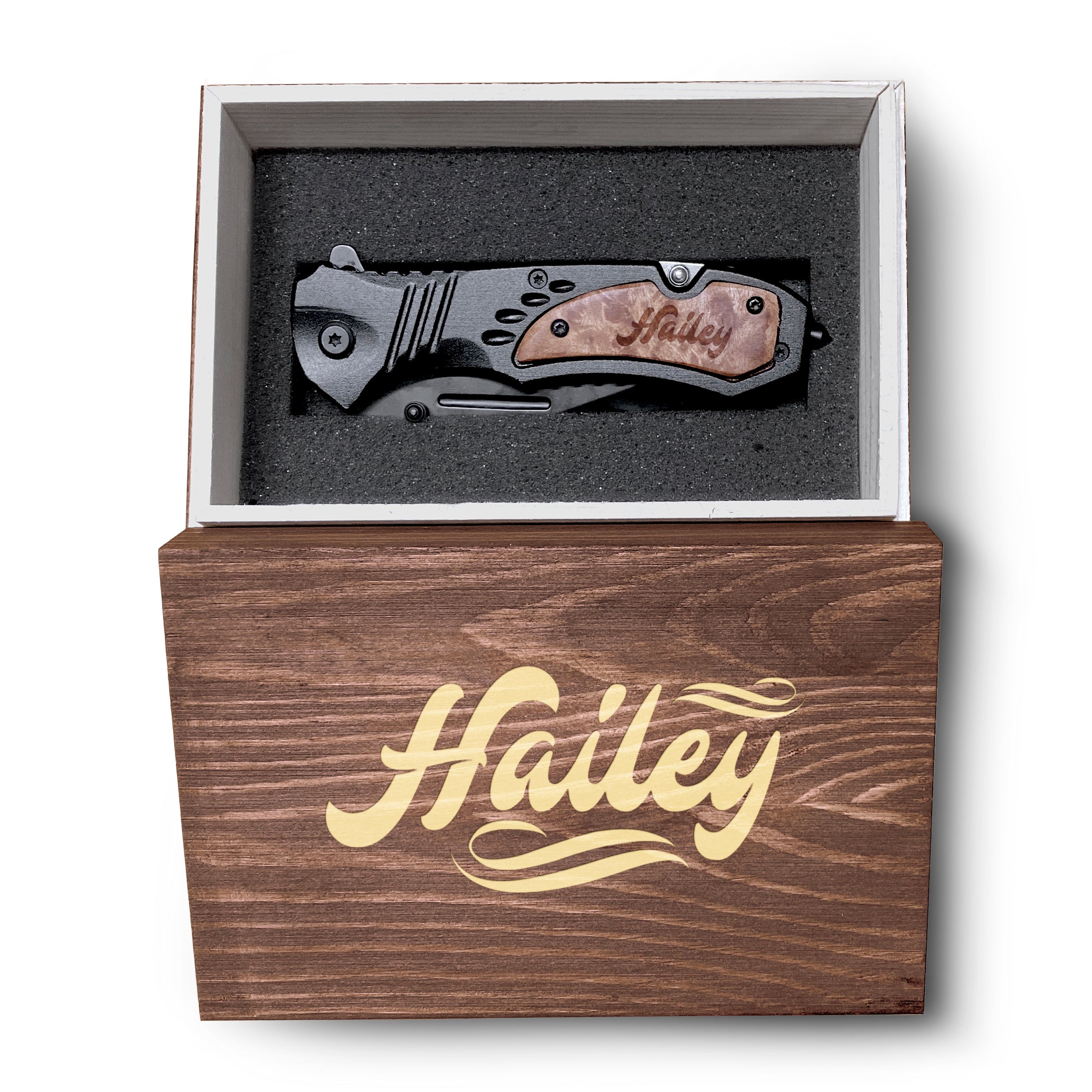 Custom Knife With Beautiful Engraved Design Box, Customized Knife For Groomsmen, Pocket Knife, Folding Custom Knife, Custom Knife With Flourishing Design Wooden Box