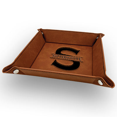 Krazy Case Leather Valet Tray For Men Women Jewelry Organizer, Personalized Valet Tray, Leather Tray For Keys, Phone, Wallet, Desktop Storage