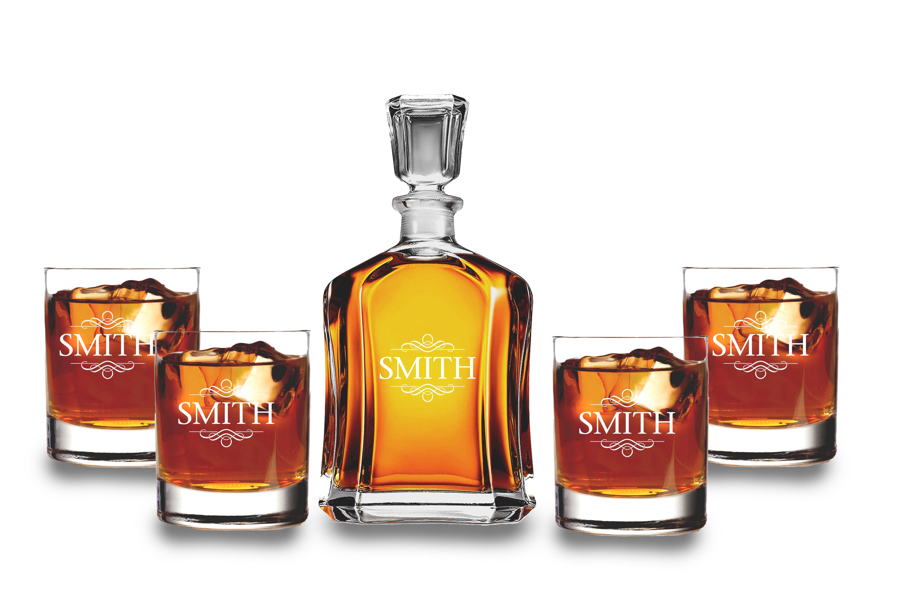 Krezy Case Whiskey Decanter Set With Glasses, Whiskey Glasses, Personalized Whiskey Decanter, Groomsmen Gift, Husband Gift, Anniversary Gift, Dad Gift