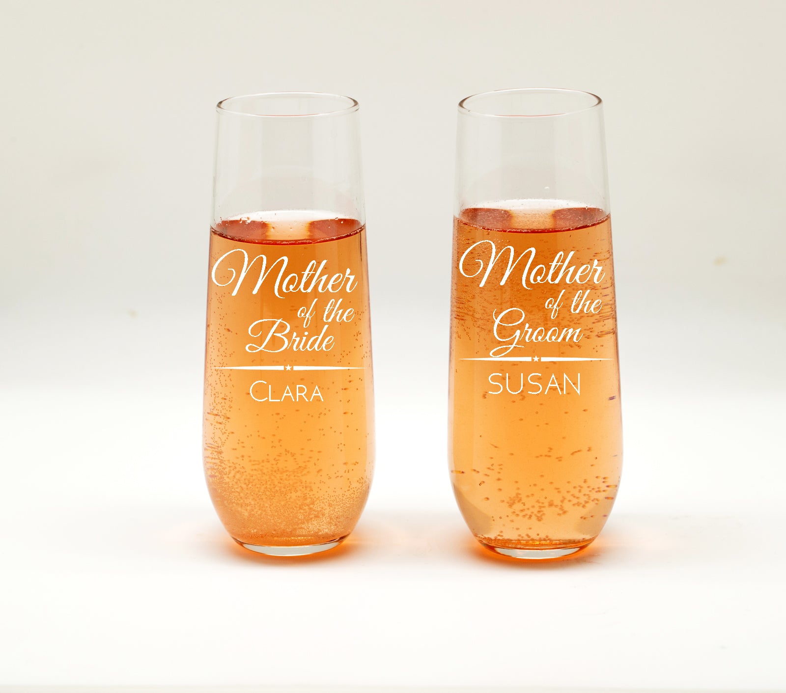 Mother of the Bride Stemless Champagne Flutes,Champagne Flutes Etched, Custom Stemless Champagne Glasses, Wedding favor, Wedding Gift, Mother of the Groom Stemless Champagne Flutes