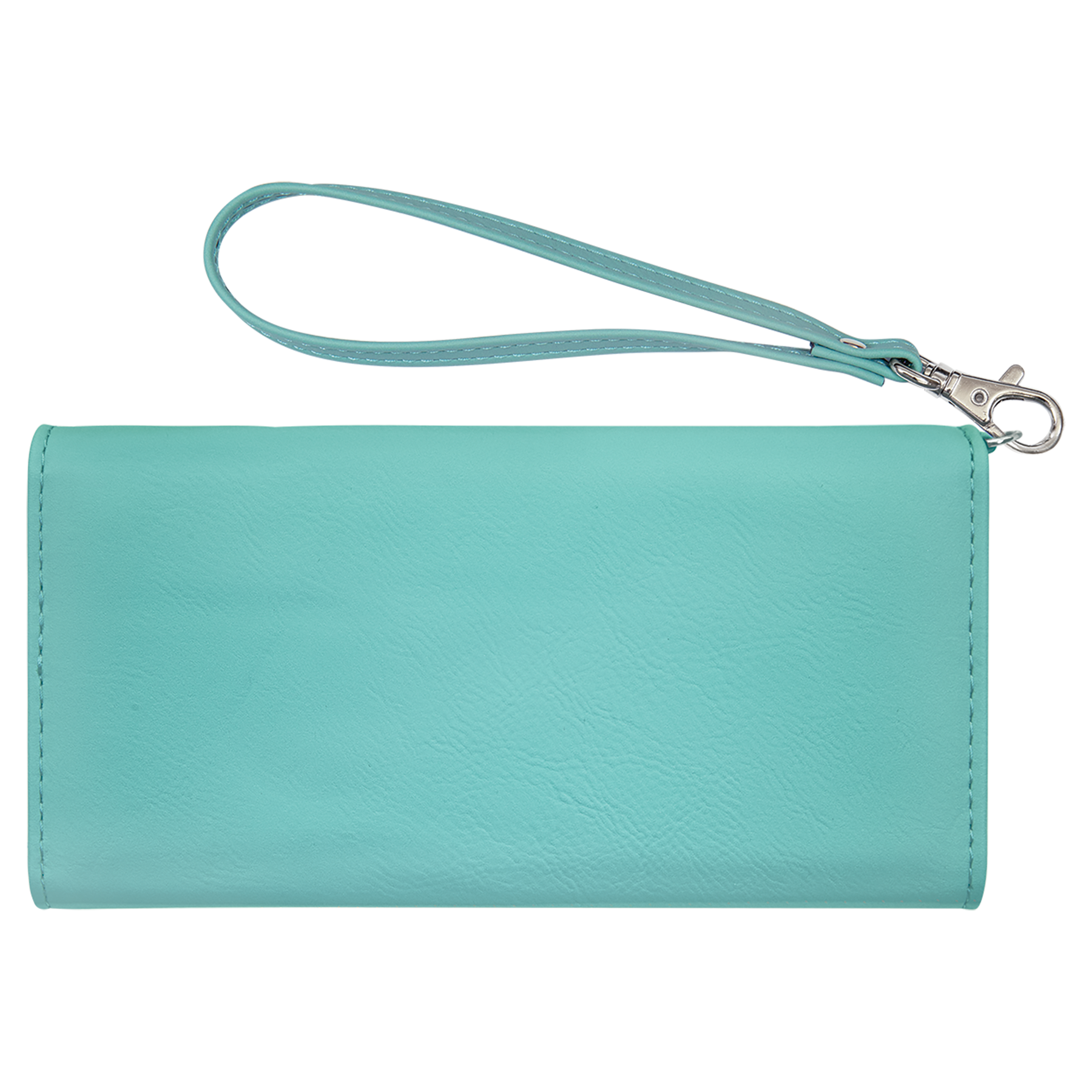 Teal Leatherette Credit Card Holder Wallet For Women