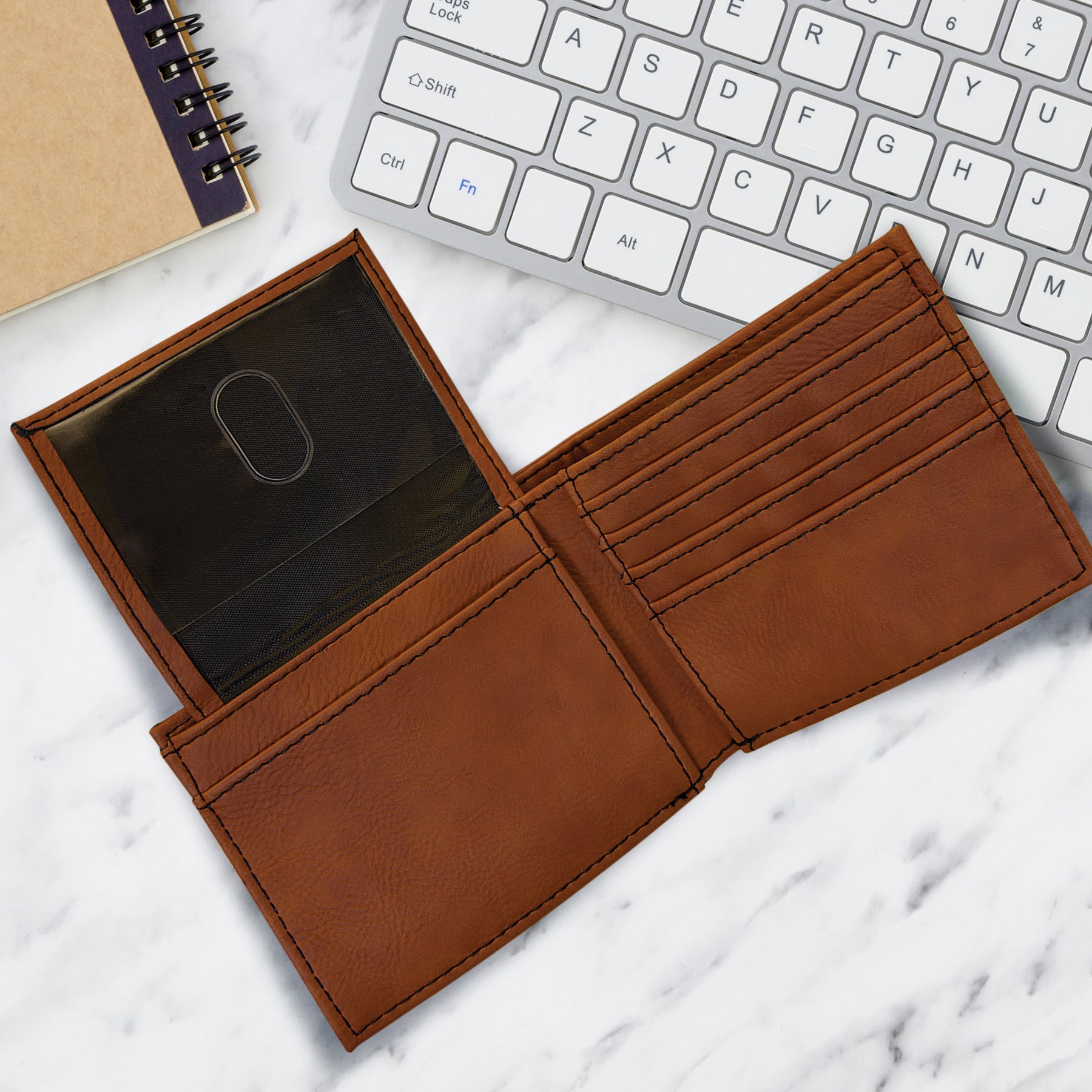 RFID Protected Rawhide Leatherette Bi-Fold Wallet For Men, Personalized 'SASSAMAN' Genuine Wallet For Him For Regular Use, Premium Wallet For Men