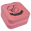 Custom Engraved pink Jwelery Box For Women, Laserable Leatherette Jewelry Box For Travel, Engraved Travel pink Jwelery Box For Women and Girls
