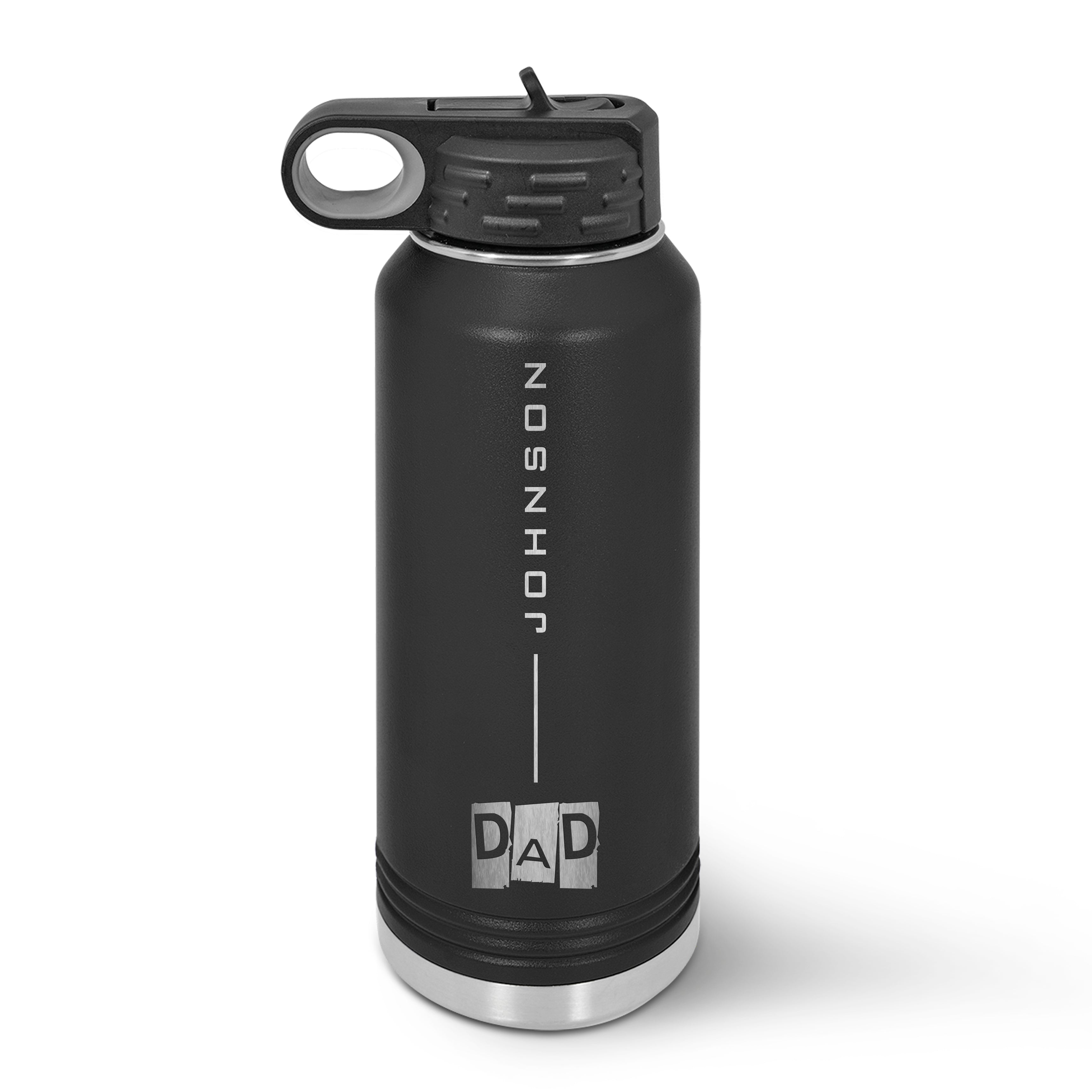 Insulated Water Bottle With Straw Lid, Water Bottle For Men, Sports Water Bottle With Name For Dad, Customized Water Bottle With Straw Lid, Personalized Gift