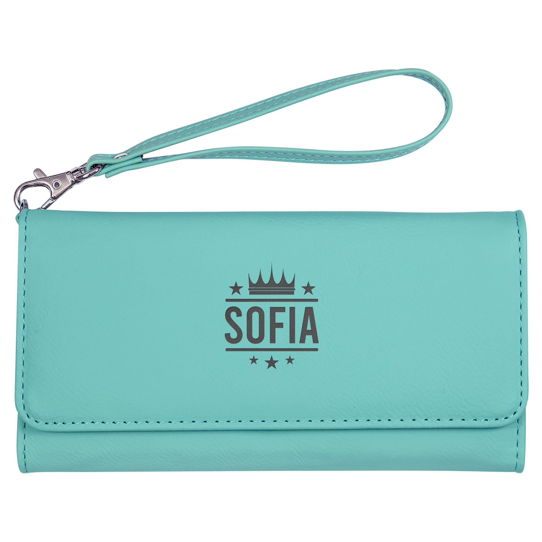 Engraved Leatherette Wallet For Women, Custom Clutch for Wife, Personalized Wallet For Women, Clutches For Her, Leatherette Wallet