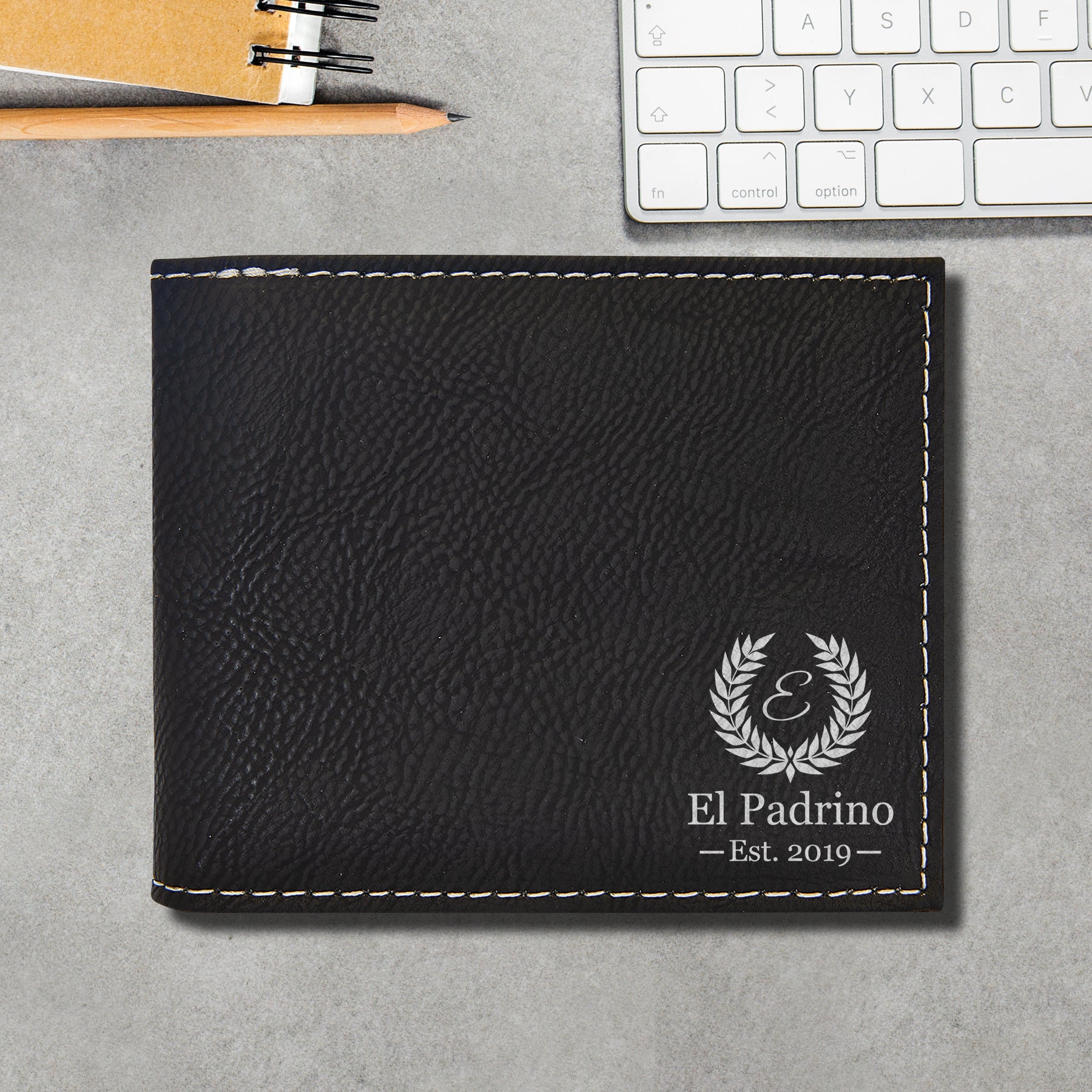 RFID Protected Bi-Fold Wallet For Men, Personalized 'El Parido' Laserable Leatherette Wallet For Men, Best Wallet For Men For Daily Use