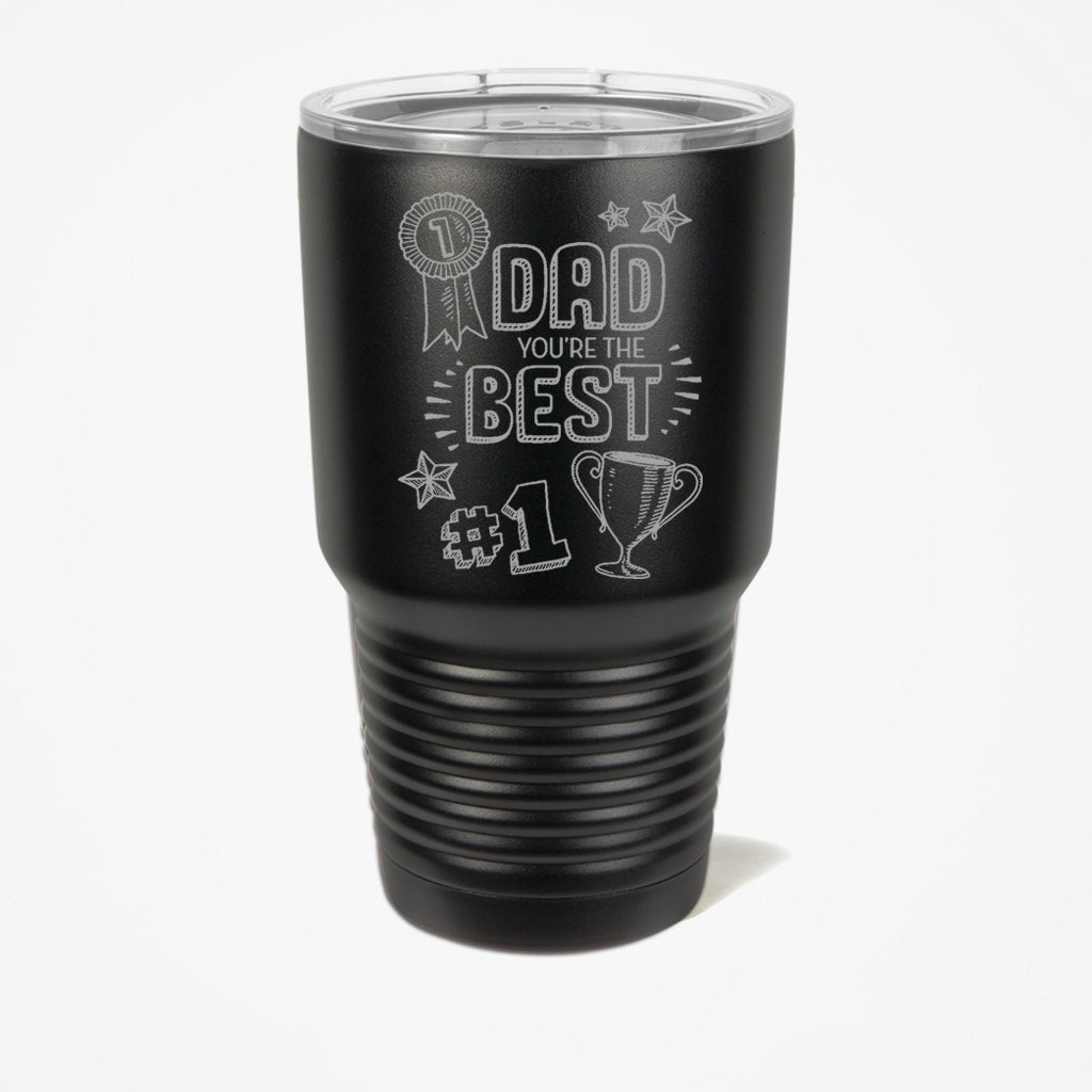 Dad Tumbler - #1 Dad Tumbler - #1 Dad - Dad Gift - Fathers Day Gift - Gift for Dad - Dad Tumbler - Dad Saying - Powder Coated Tumbler