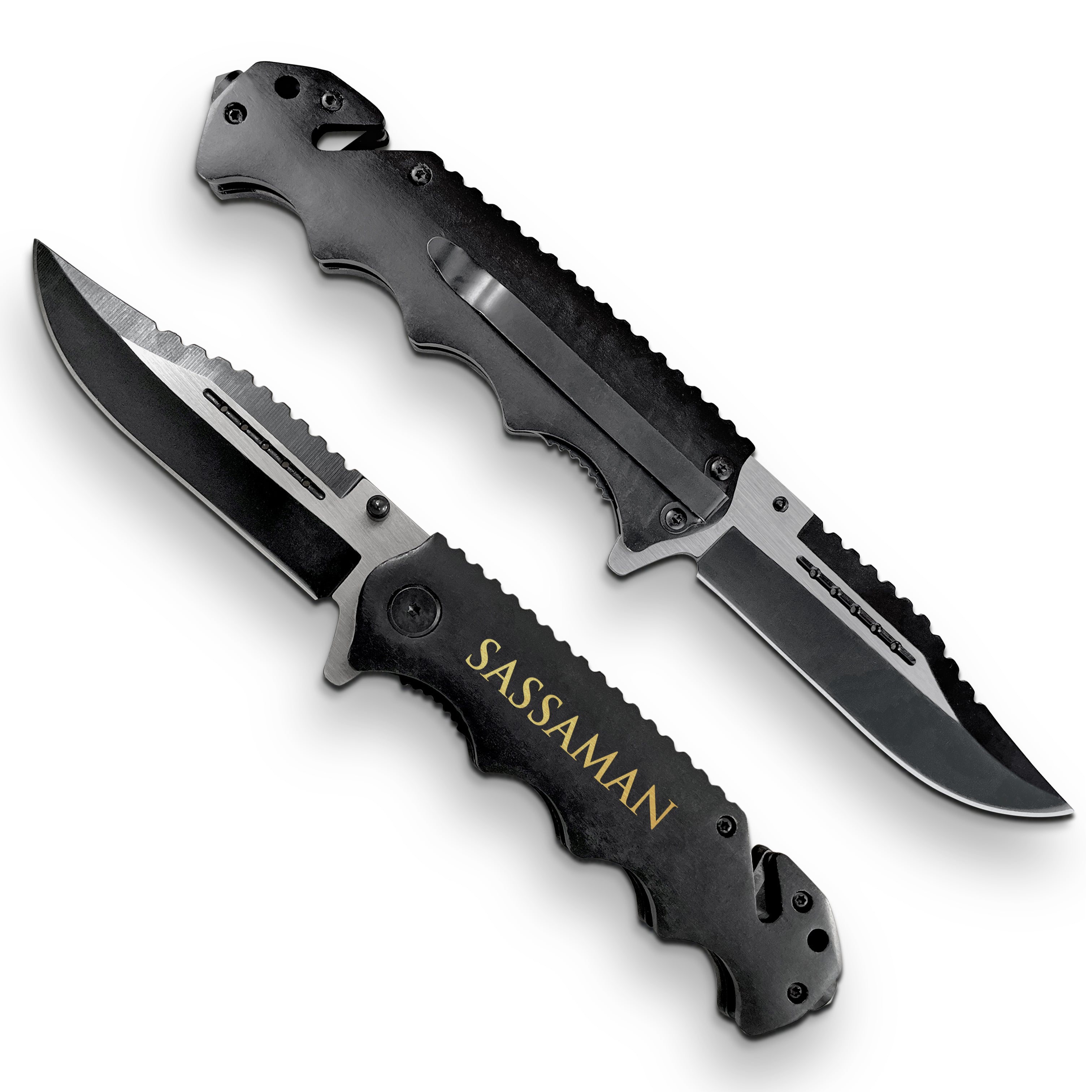 Premium Personalized Knife with Glass Breaker, Multi-Purpose Knife with Engraved Box, 'Saasaman' Engraved Customized Knife, Best Multi-Purpose Knife for Kitchen and Safety Survival