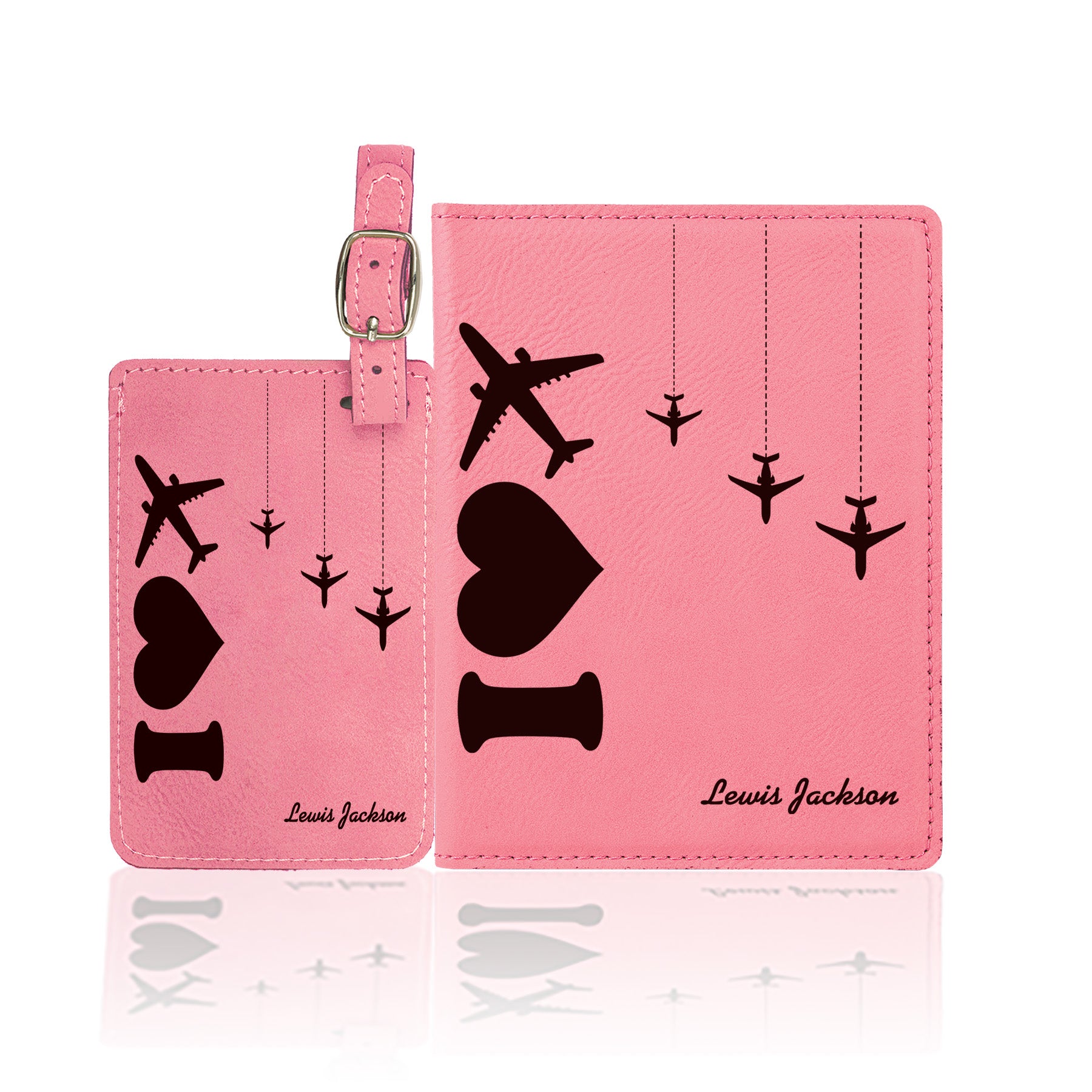 Personalized Luggage Tags, Love Engraved Quotes Passport Cover Set, Custom Passport Cover Set, Personalized Passport Cover and Luggage Tag Set