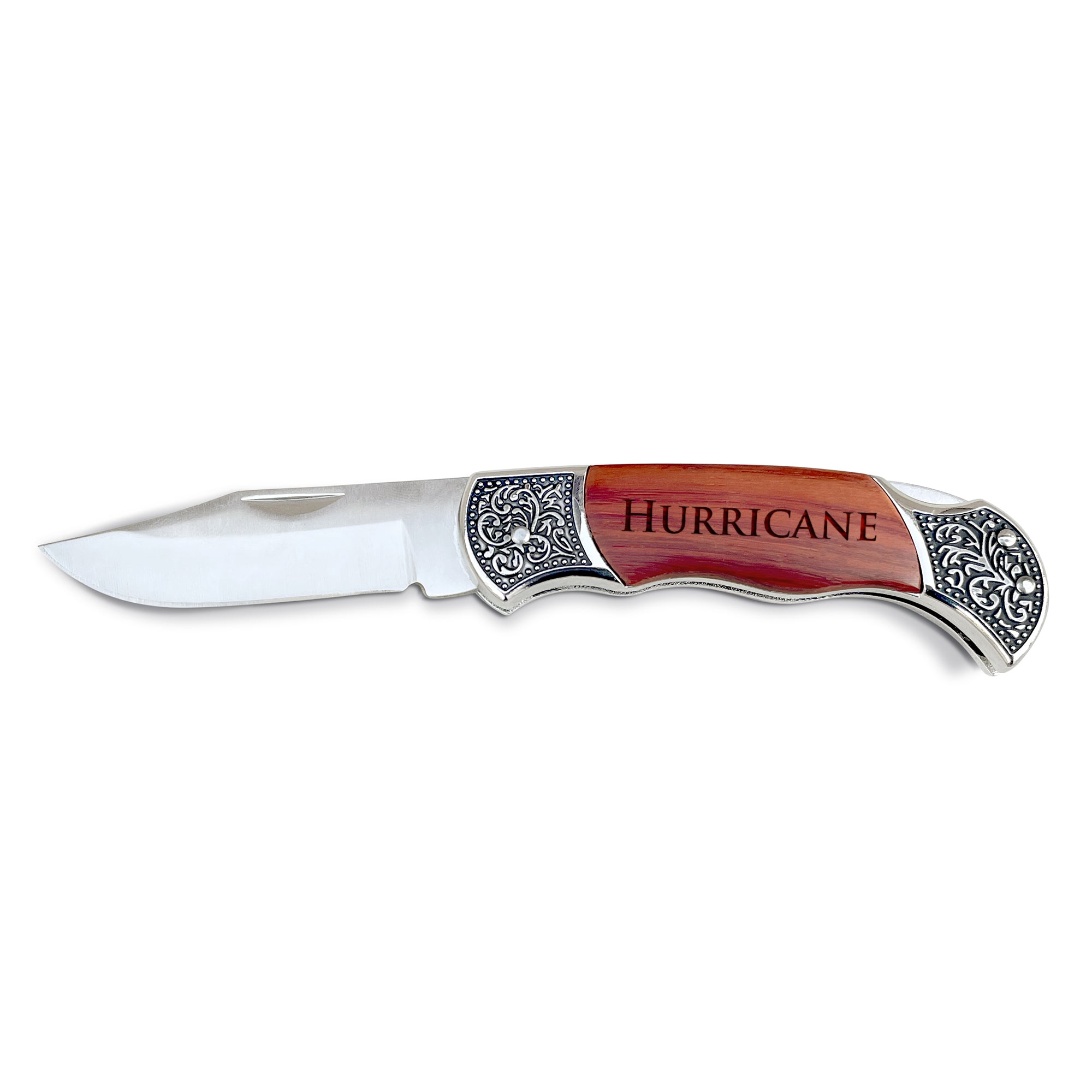 Personalized Engraved Pocket Knife With Wooden Box