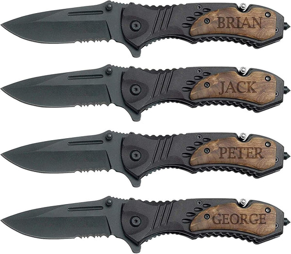 Set of 4,Personalized groomsmen gift pocket knife, Engraved groomsmen gift knife, Engraved groomsmen gift pocket knife, Engraved knife for groomsmen