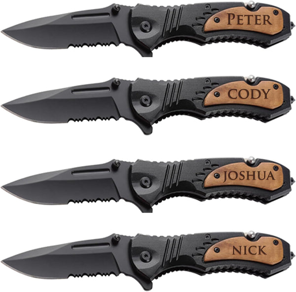 Set of 4,Personalized groomsmen gift pocket knife, Engraved groomsmen gift knife, Engraved groomsmen gift pocket knife, Engraved knife for groomsmen