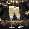 Champagne Flutes, Set of 2 Personalized Glasses with Box, 8 oz, Engraved Wedding Toasting Flutes