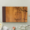 Personalized Wedding Guest Book, Customized Guestbook Registry Sign-in with Name - Date, Hard Cover Laser Engraved Guest Book, 11 x 8.5 in with 40 Pages