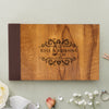 Personalized Wedding Guest Book, Customized Guestbook Registry Sign-in with Name - Date, Hard Cover Laser Engraved Guest Book, 11 x 8.5 in with 40 Pages