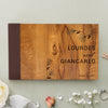 Personalized Wedding Guest Book, Customized Guestbook Registry Sign-in with Name - Date, Hard Cover Laser Engraved Guest Book, 11 x 8.5 in with 40 Pages