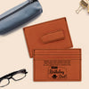 Leather Slim Wallet, Not Bulky With Modest Wallet Case, Birthday Present To Dad, Flawless Personalized Wallet (Amazine Wallet From Son Or Daughter To Dad)