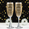 Customized Wedding Toast Champagne Flute Set