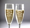 Mr. & Mrs. Toast Flutes Set for Bride and Groom, Classy Champaign Gift for His and Hers Engagement Party, Bridal Shower, Couple Anniversary