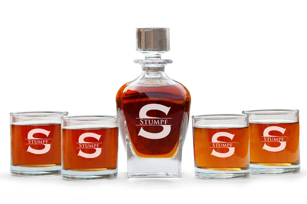 Whiskey Decanter Set With Glasses And Wood Box, Decanter Set, Scotch Glasses Set With Wood Box, Decanter Set For Men, Personalized Decanter Glasses Set With Box