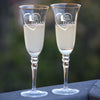 Mr and Mrs Wedding Toasting Champagne Flutes, Set of 2, Laser engraved Tosting Flutes Engraved Personalized Glasses for Bride and Groom