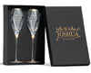 Set of 2 Personalized Wedding Champagne Flutes- Wedding Toasting Glasses for Bride and Groom - Engraved Glasses for Wedding