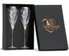 Mr and Mrs Wedding Toasting Champagne Flutes, Set of 2, Laser engraved Tosting Flutes Engraved Personalized Glasses for Bride and Groom