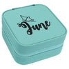 New Custom Engraved Teal Jwelery Box For Women, Customized Laserable Leatherette Teal Jwelery Box For Women, Travel Storage Bag For Jwelery For Women