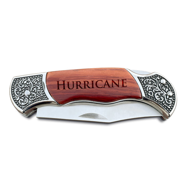  Personalized Engraved Pocket Knife With Wooden Box