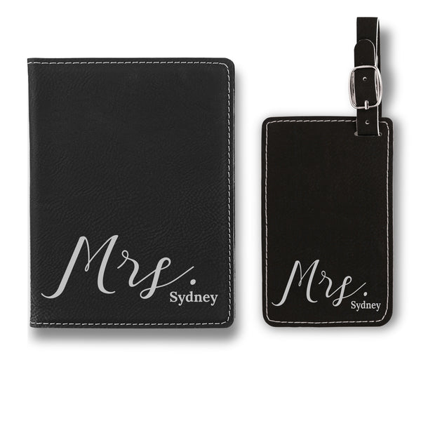 Premium Engraved Passport Cover Case, Travel Accessories For Men and Women, Engraved Passport Cover and Luggage Tag Combo, Passport Wallet For Men and Women