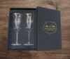 Ideal Present To The Couple, Set Of 2 Crystal Clear Beautiful Cheers Glasses, Amazing Perk For The Special Occasion To Young Married Pairs