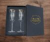 Ideal Present To The Couple, Set Of 2 Crystal Clear Beautiful Cheers Glasses, Amazing Perk For The Special Occasion To Young Married Pairs