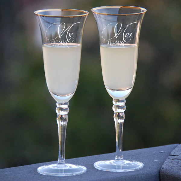 An Elegant Golden Rimmed Glassware