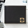 Engraved Laserable Leatherette Wallet With Flip Up ID Holder For Men