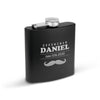 Krezy Case Set of 4 Customized Black Matte Flasks - Groomsmen Gift - Personalized Engraved -Wedding Gift Custom engraved flask