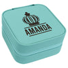 Amanda Personalized Teal Jwelery Box