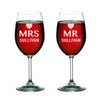 Mr & Mrs WineFluets set of 2 -  Wedding Party Toasting Flutes - Wedding Wine Glasses - Couple Wine Glass